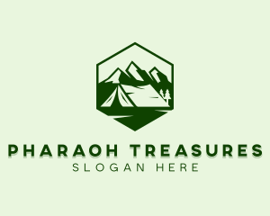 Mountain Camping Tent  logo design