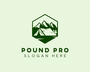 Mountain Camping Tent  logo design