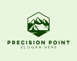 Mountain Camping Tent  logo design