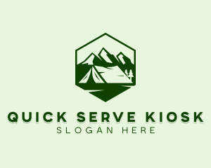 Mountain Camping Tent  logo design