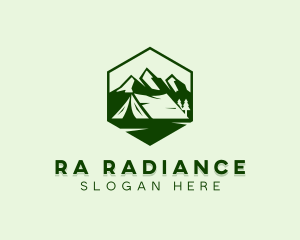 Mountain Camping Tent  logo design