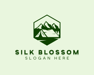 Mountain Camping Tent  logo design