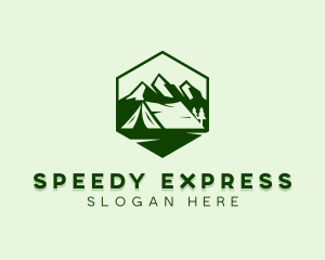 Mountain Camping Tent  logo design