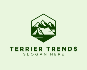 Mountain Camping Tent  logo design