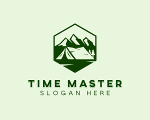 Mountain Camping Tent  logo design