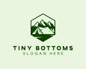 Mountain Camping Tent  logo design