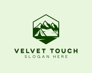 Mountain Camping Tent  logo design