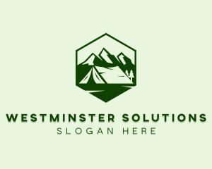 Mountain Camping Tent  logo design