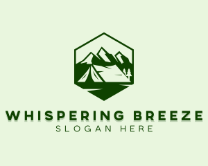 Mountain Camping Tent  logo design