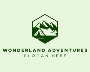 Mountain Camping Tent  logo design