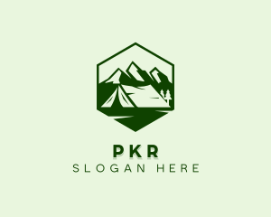 Mountain Camping Tent  logo design