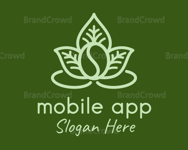 Coffee Bean Leaves Logo