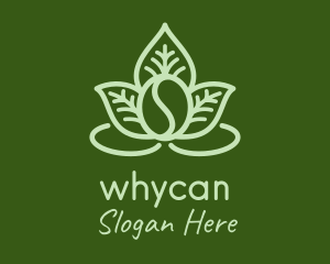 Coffee Farm - Coffee Bean Leaves logo design