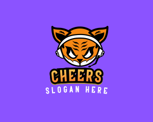 Virtual Reality - Tiger Streaming Esport logo design