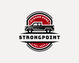 Distribution - Pickup Truck Delivery logo design