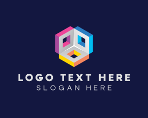 Architect - 3D Multicolor Squares logo design