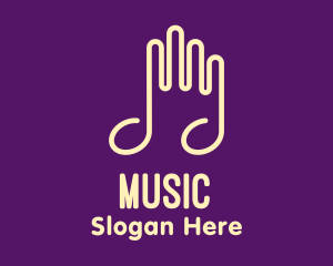 Musical Note Hands Logo