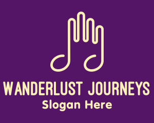 Playlist - Musical Note Hands logo design