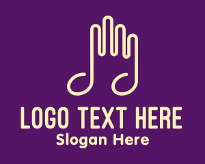 Symphony - Musical Note Hands logo design