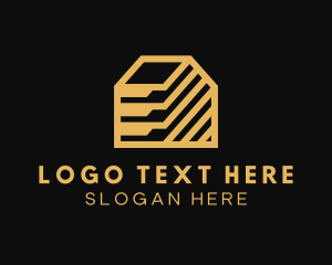 Lease - Abstract Line Housing logo design