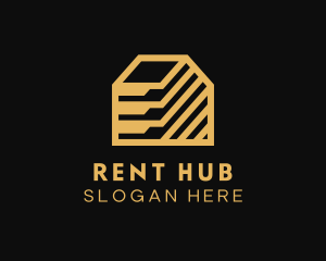 Abstract Line Housing logo design