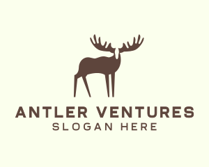 Antler - Moose Antler Wildlife logo design