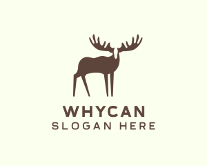 Sanctuary - Moose Antler Wildlife logo design