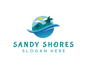  Ocean Beach Vacation logo design