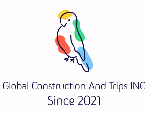 Nature Conservation - Wild Parakeet Bird logo design