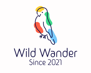 Wild Parakeet Bird logo design