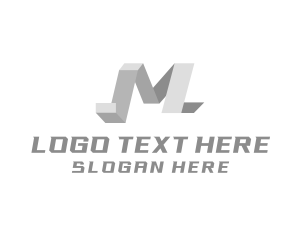 Art Deco - Origami Fold Letter M logo design