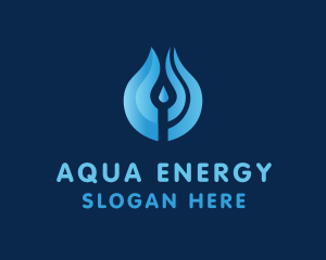 Water Droplet Aqua logo design