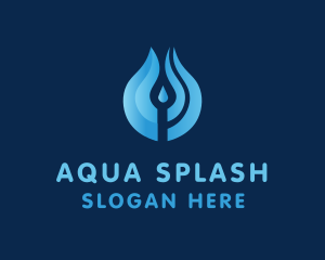 Wet - Water Droplet Aqua logo design