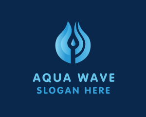 Aqua - Water Droplet Aqua logo design