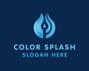 Water Droplet Aqua logo design