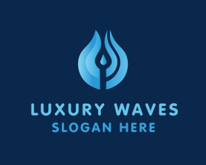 Water Droplet Aqua logo design