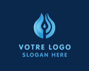 Water Reserve - Water Droplet Aqua logo design