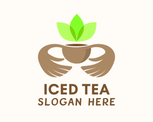 Green Tea Hands  logo design