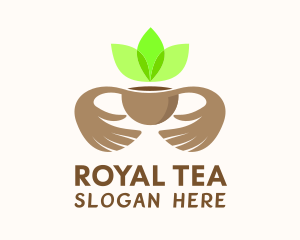 Green Tea Hands  logo design