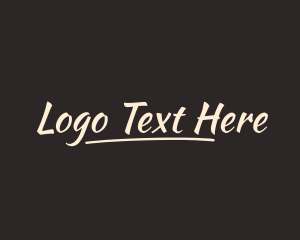 Calligraphic - Signature Cafe Brushstroke logo design