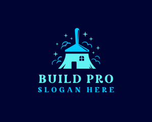 Home - Cleaning Broom Sanitation logo design