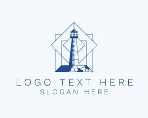 Coastal - Tower Lighthouse Coast logo design