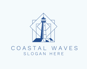 Coast - Tower Lighthouse Coast logo design
