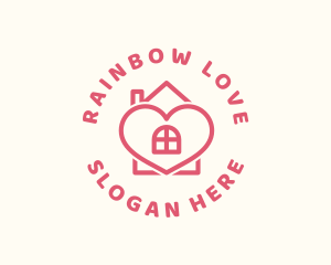 Heart House Love logo design