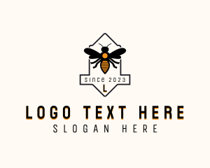 Insect - Honey Bee Beekeeper logo design
