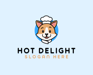 Corgi Dog Chef logo design