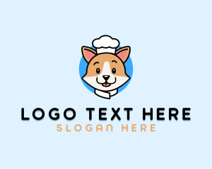 Cute - Corgi Dog Chef logo design