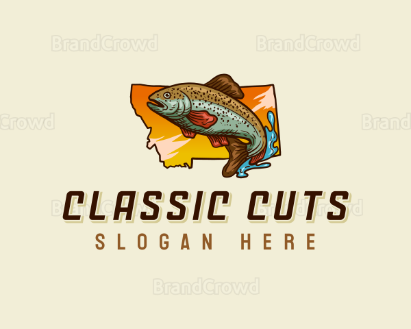 Montana Outdoor Fishing Logo