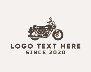 Dirt Bike - Cool Retro Motorbike logo design