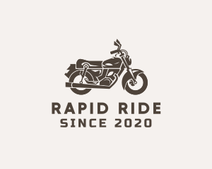 Cool Retro Motorbike logo design